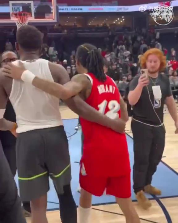 狼王&枪王惺惺相惜！华子赛后与莫兰特相互致意！